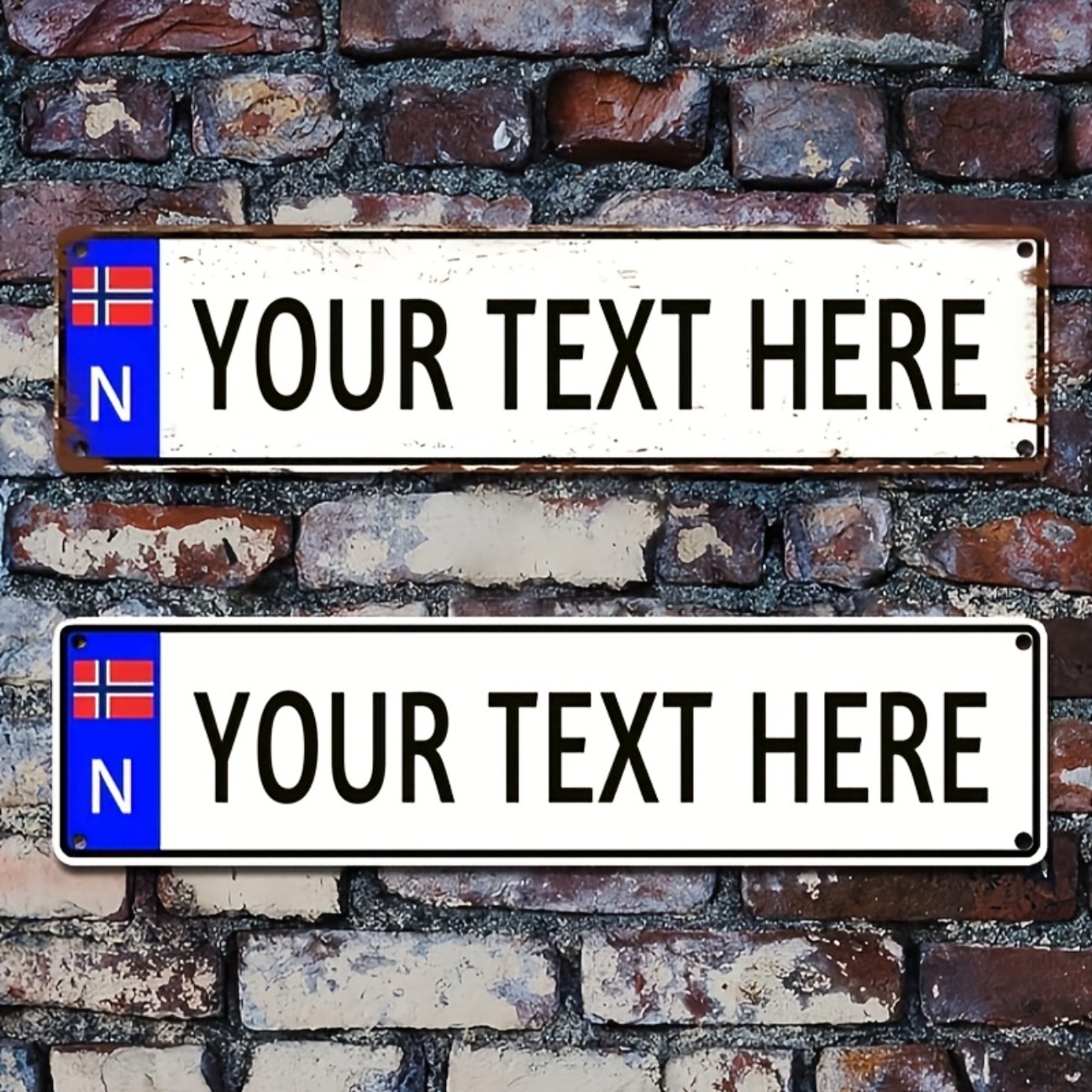 Outdoor Furniture Metal - Gepersonaliseerde aangepaste Noorse vintage metalen bord